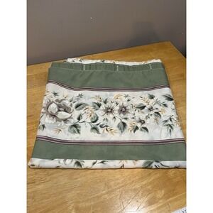 Vtg Spring Home Floral Fabric Shower Curtain White Green Purple 70x70"‎